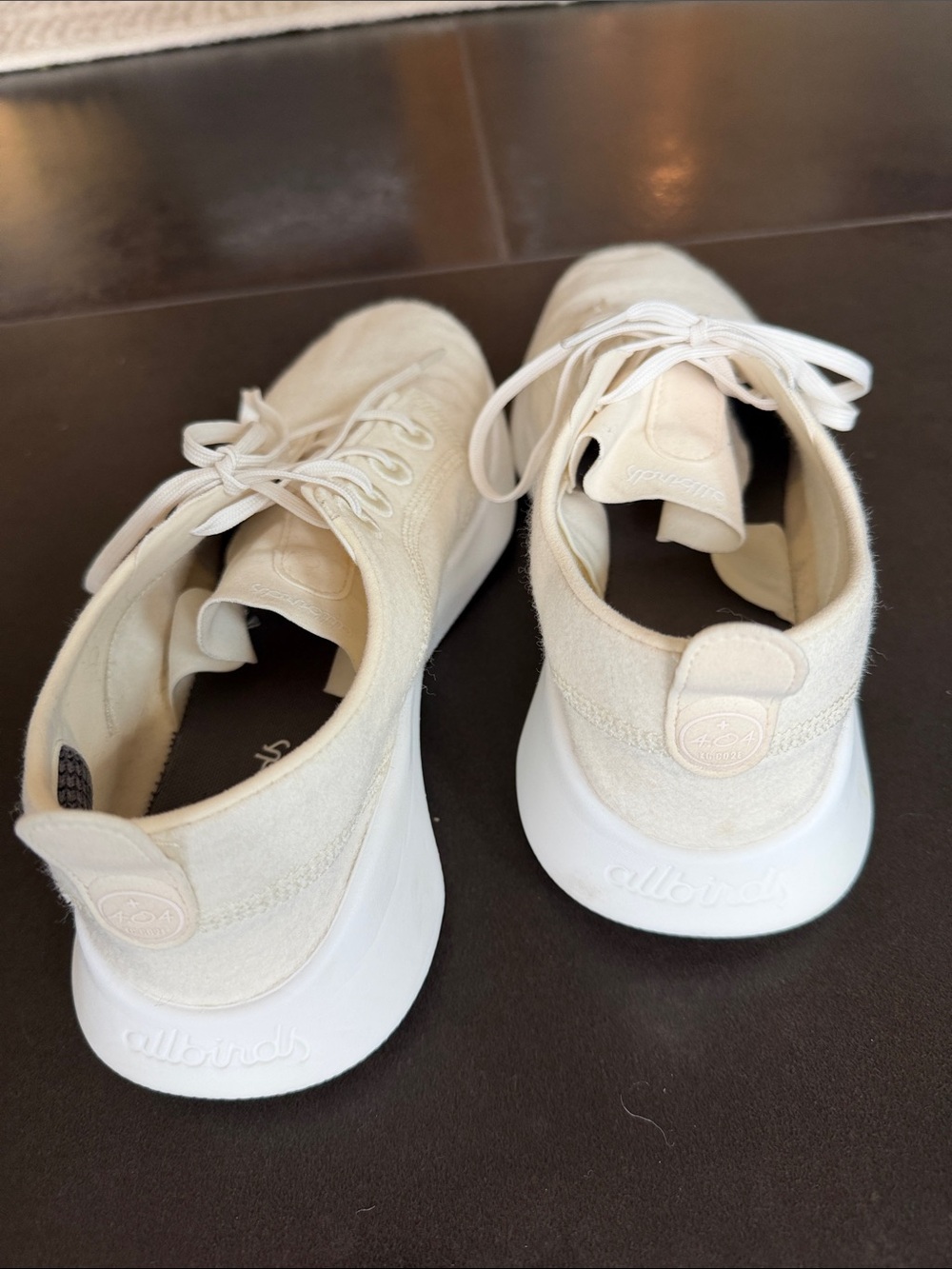 allbirds Women's Cream Wool Runners — Casual Lightweight Sneakers - Picture 3 of 4